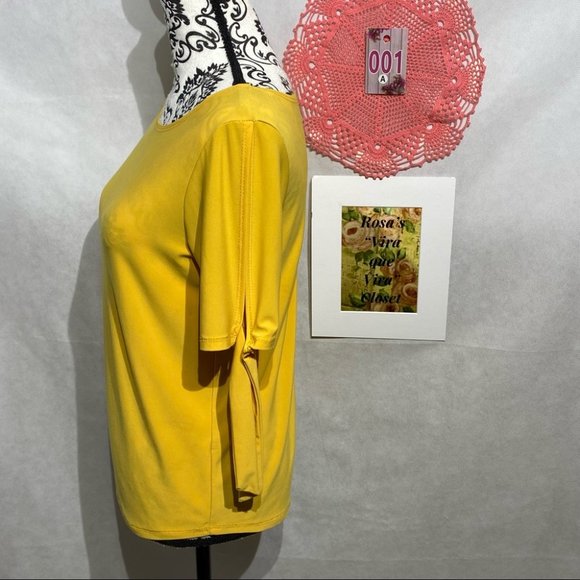 Prospect BLVD Cut Sleeves with Ties Yellow Top - Picture 3 of 9